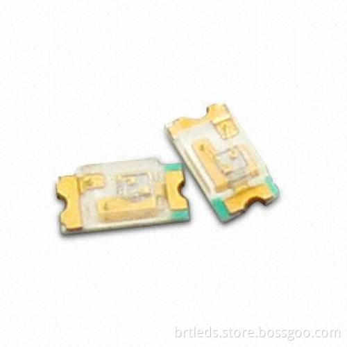 Blue SMD LEDs 1206 with Water Clear Lens Appearance, Sized 0.12 x 0.06-inch